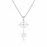 Dominique Cohen rose cut trillion diamonds grande cross,<br>an adjustable-length pendant necklace in 18k white gold <span class='visuallyhidden'>Call, text 323-404-2959 for shopping help.</span>